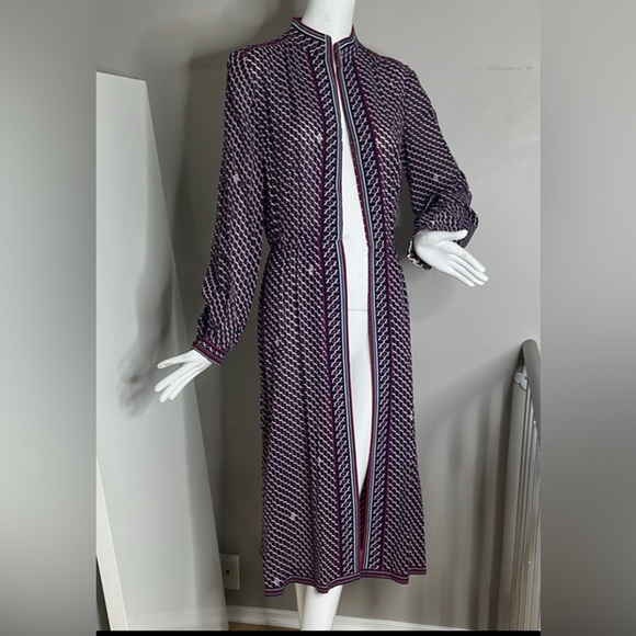 Vintage Size 6-8 Coat Midi Dress Polyester - Picture 1 of 13